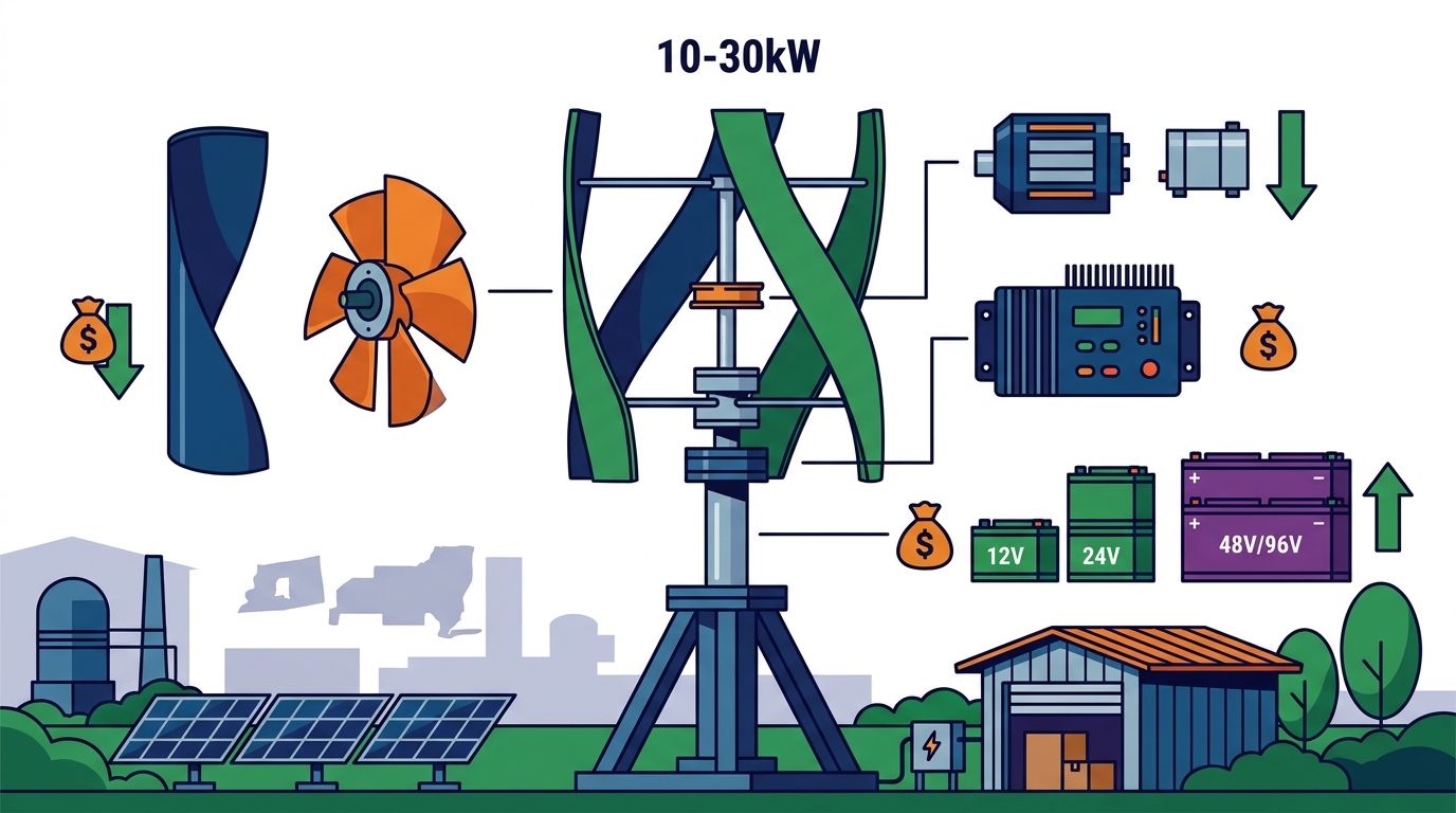 7 Factors That Affect the Price of a 10 to 30 kW Vertical Wind