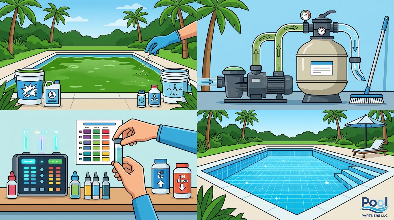Step-by-Step Process for Restoring a Green Pool to Crystal Clear
