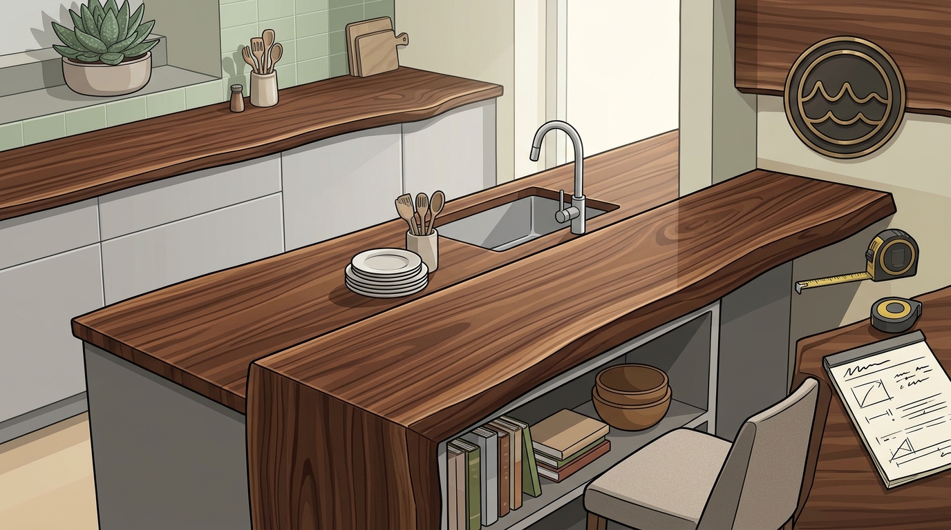 Why Handcrafted Walnut Countertops Define Modern Kitchens