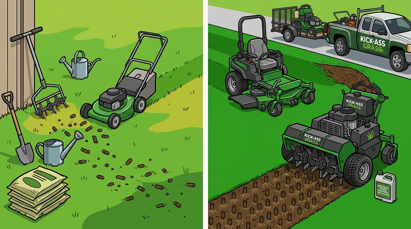 DIY Lawn Aeration and Mowing vs. Professional Services