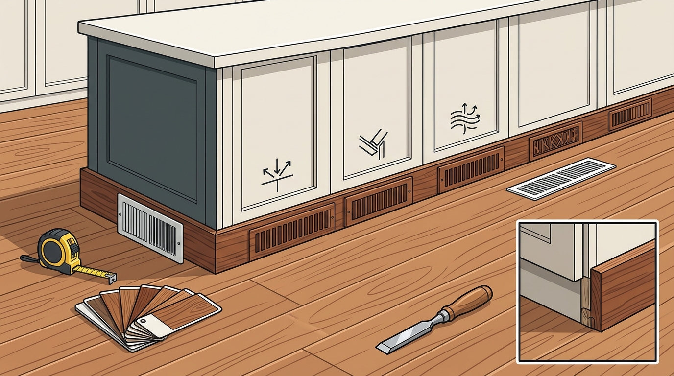 Do Custom Wood Toe Kicks Complement Standard Hardwood Flooring?