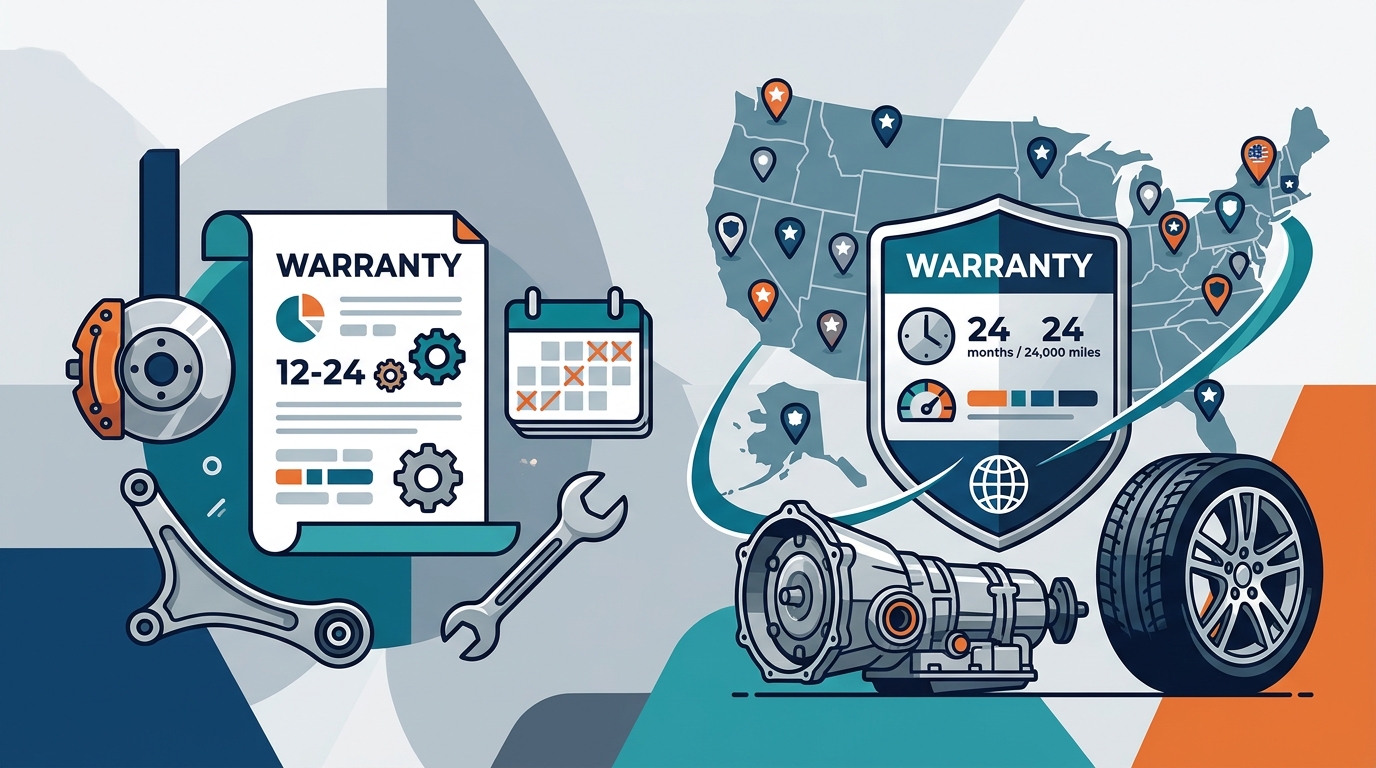What warranty protections do different auto repair shops offer?