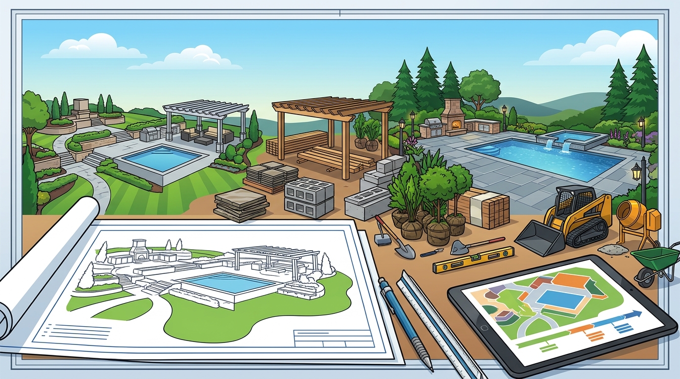 Design Build Services for Luxury Estate Landscapes