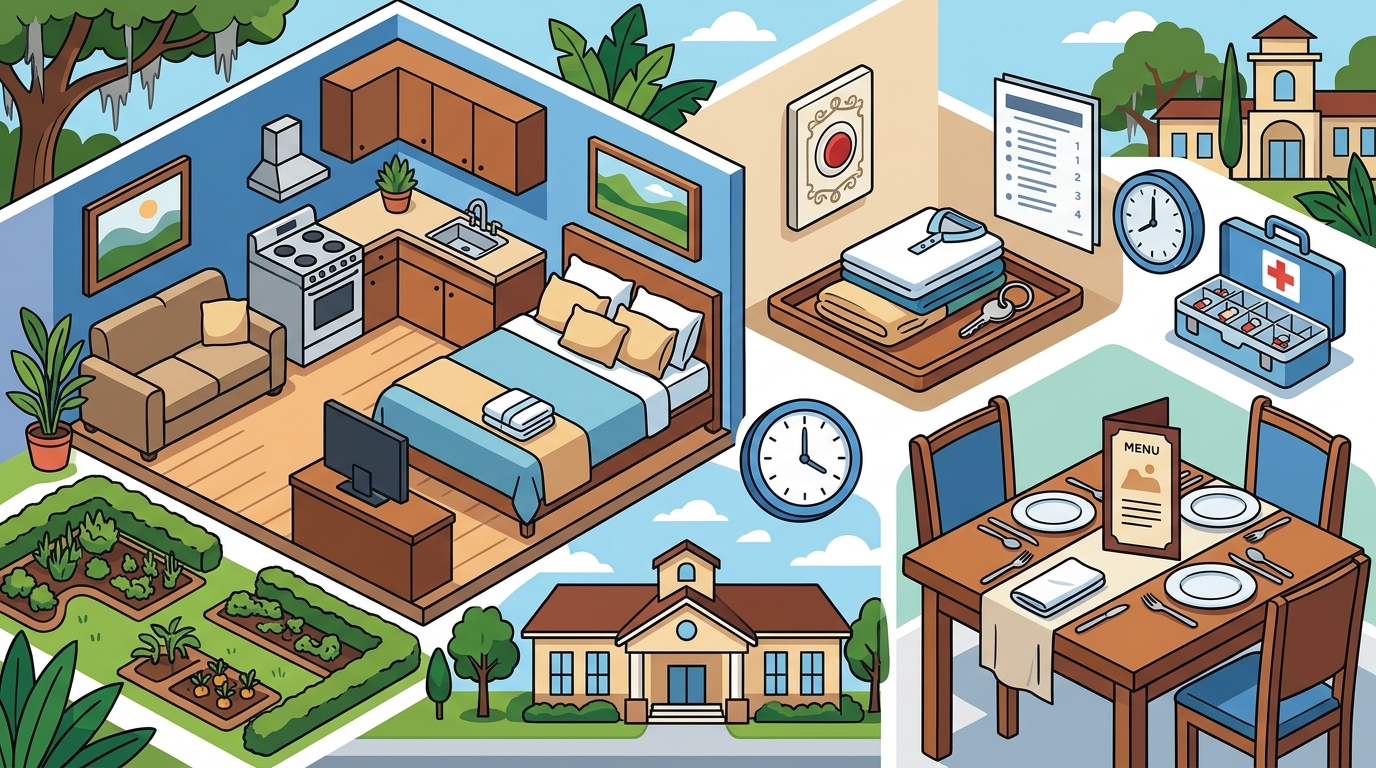 Assisted Living Amenities and Room Options in Mount Dora