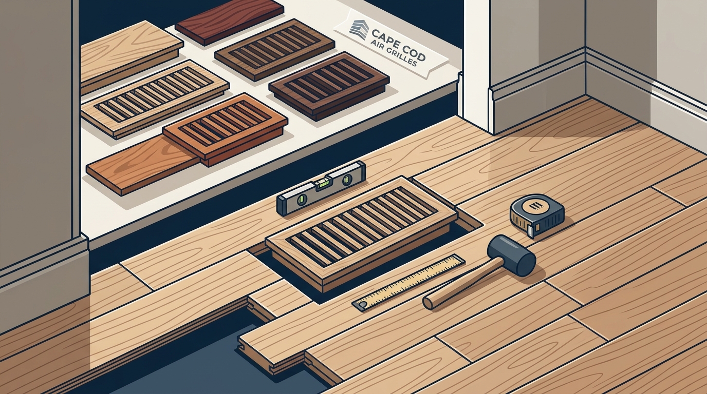 Where to Buy Flush Mount Wood Floor Registers in South Yarmouth