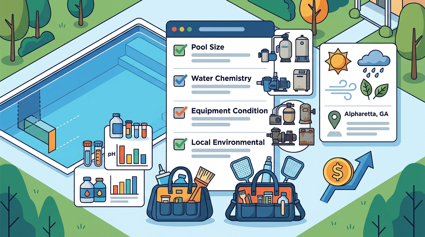 Factors Affecting Weekly Pool Maintenance Prices in Alpharetta
