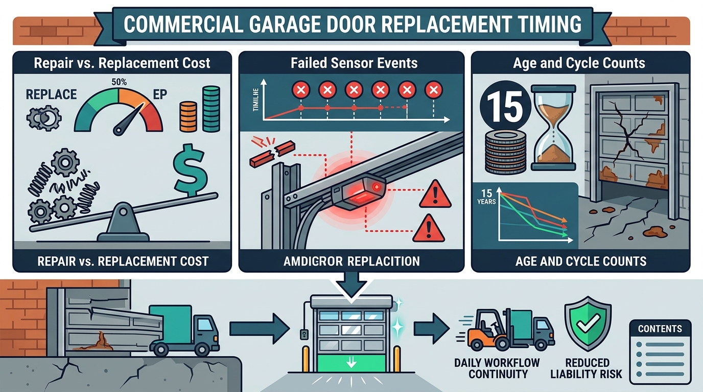 When to Replace a Commercial Garage Door Before Shutdown