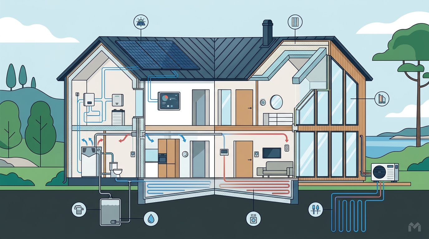 7 Energibesparingsfunktioner i Moderna Arkitektritade Villor