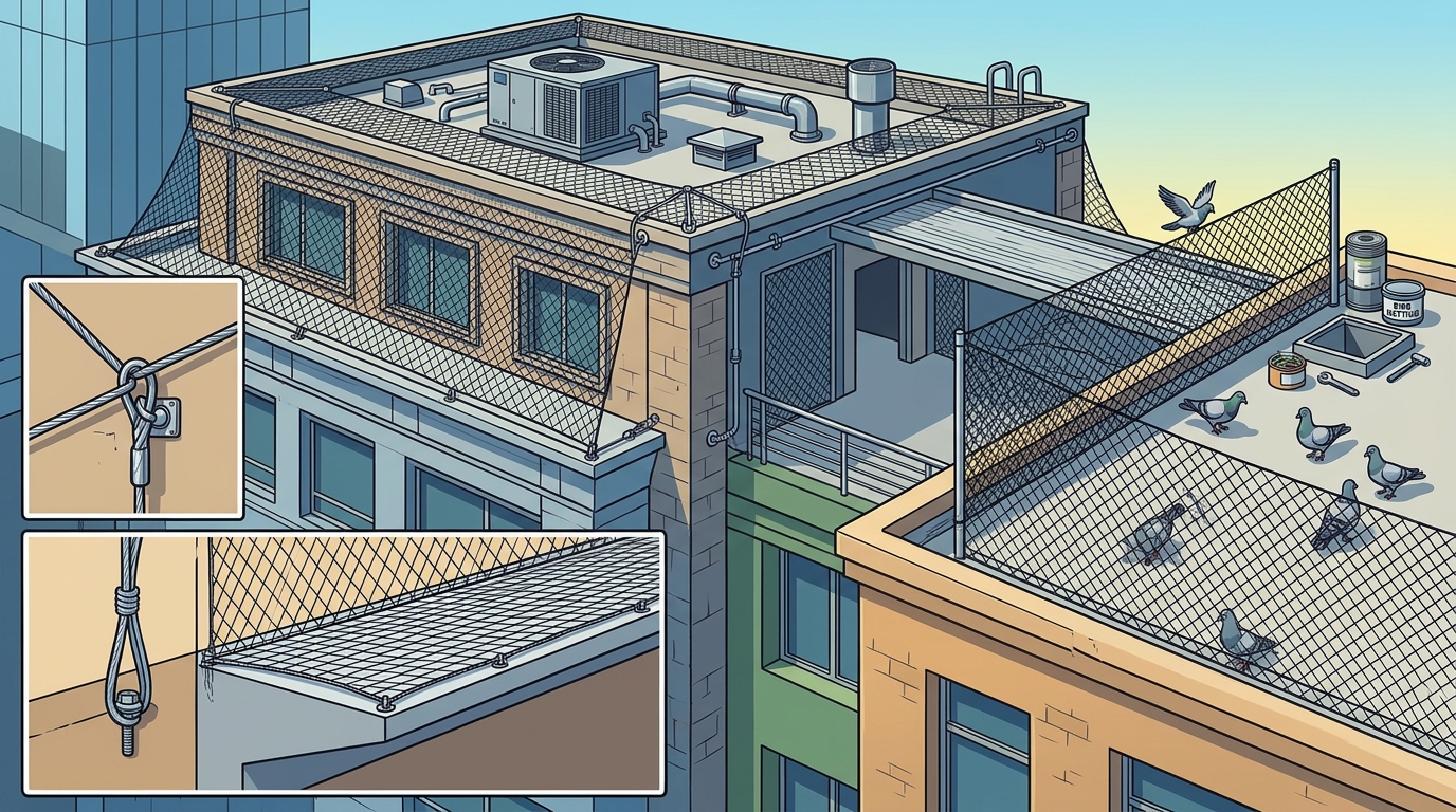 How Bird Netting Works for Commercial Pigeon Control