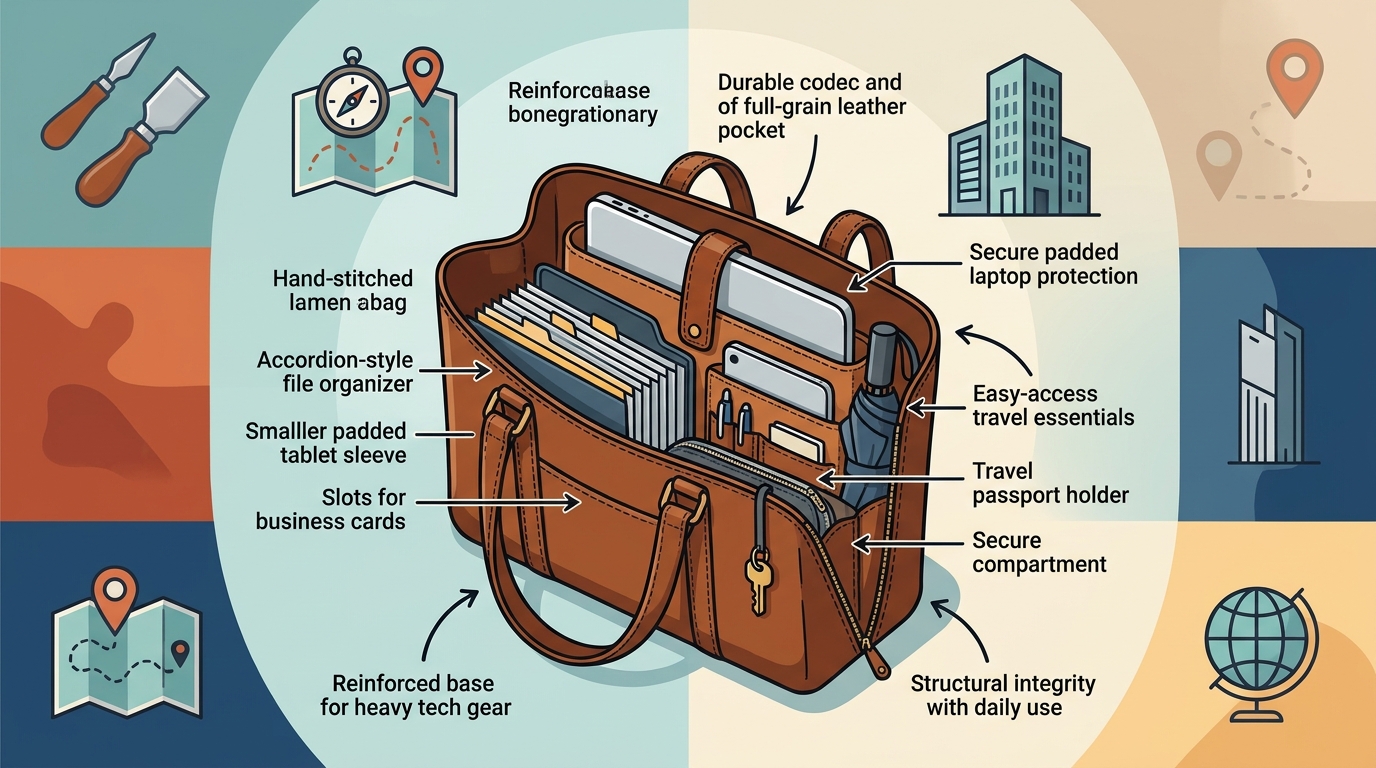 7 Best Leather Tote Bags with Dedicated Laptop Pockets for 2026