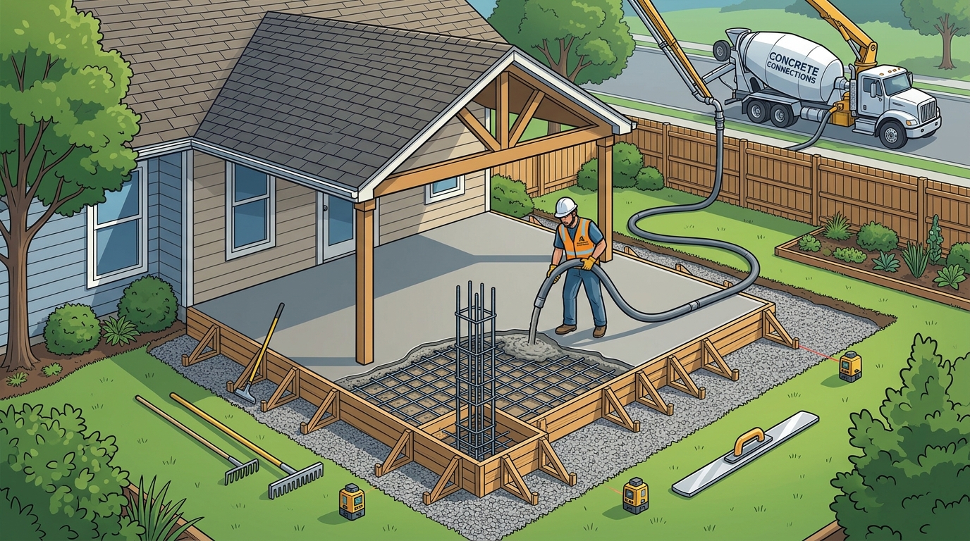 McLoud Backyard Concrete Patios and Porch Extensions: The 2026