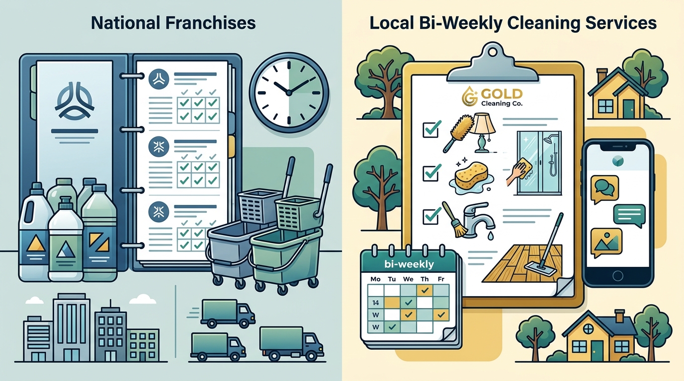 National Franchises vs. Local Bi-Weekly Cleaning Services