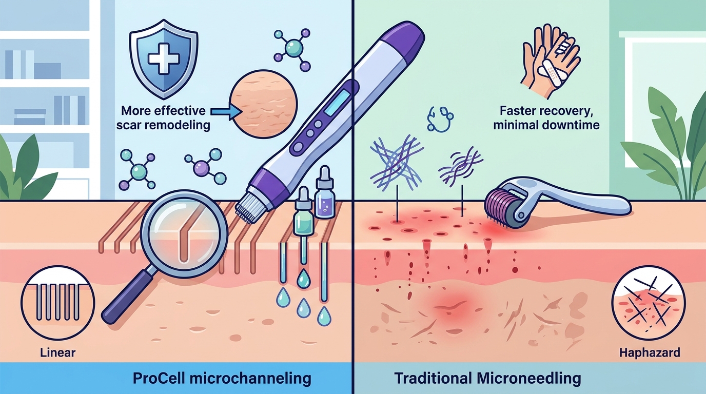 ProCell Microchanneling vs. Traditional Microneedling for Acne