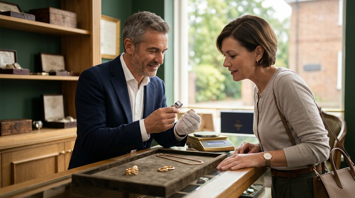 How is gold jewelry appraised when you sell it locally?