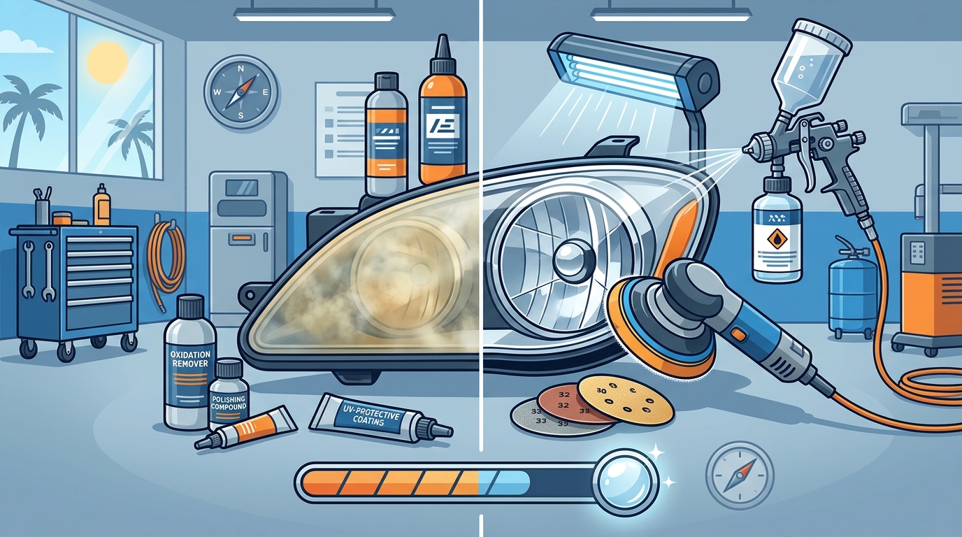 Professional Headlight Restoration in Tampa: What to Know Before