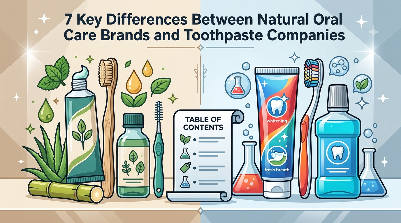 7 Key Differences Between Natural Oral Care Brands and Toothp