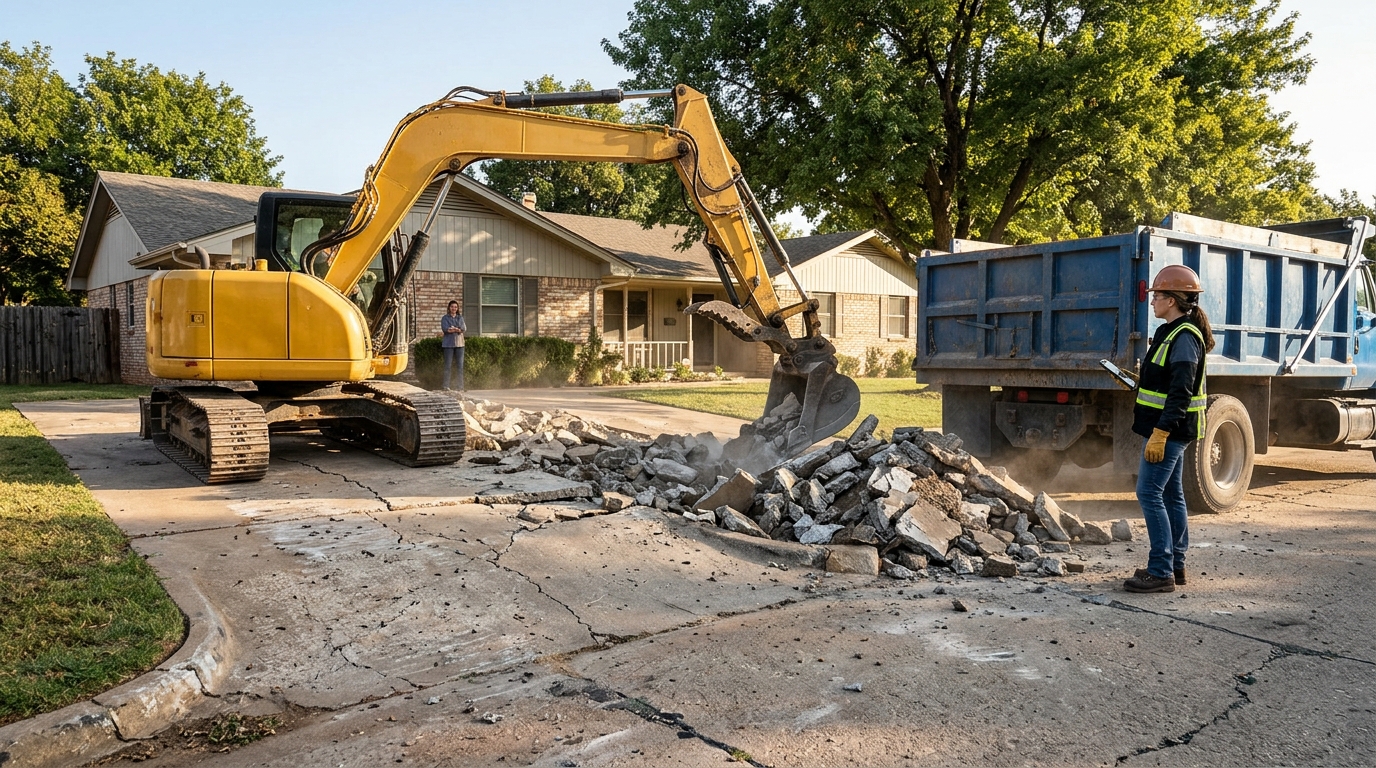 Driveway Tear-Out and Haul-Off in Oklahoma City: The Complete 20