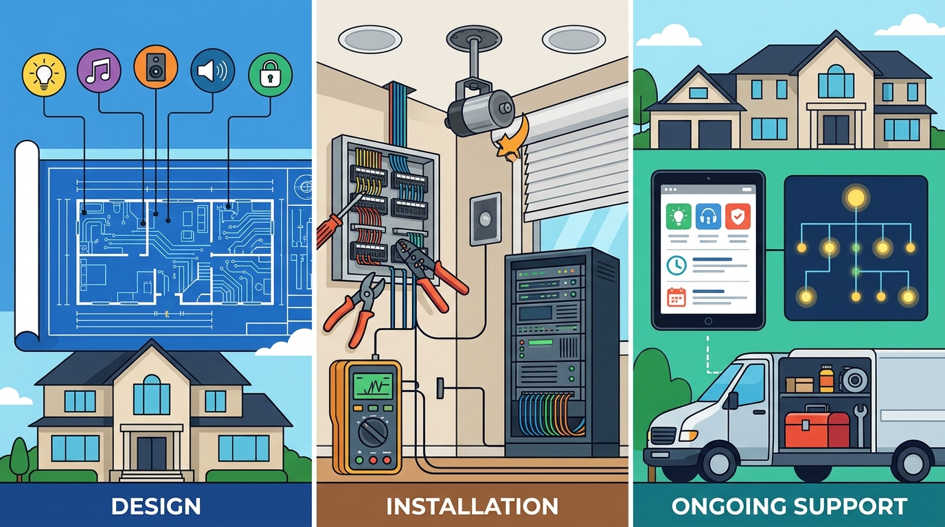 Who Handles Design, Installation, and Support of Home Technology