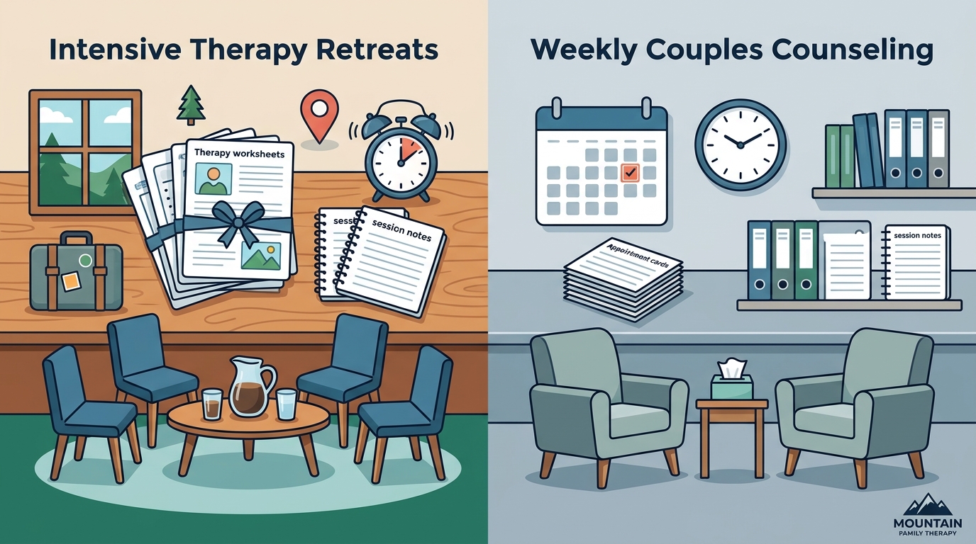 Intensive Therapy Retreats vs. Weekly Couples Counseling