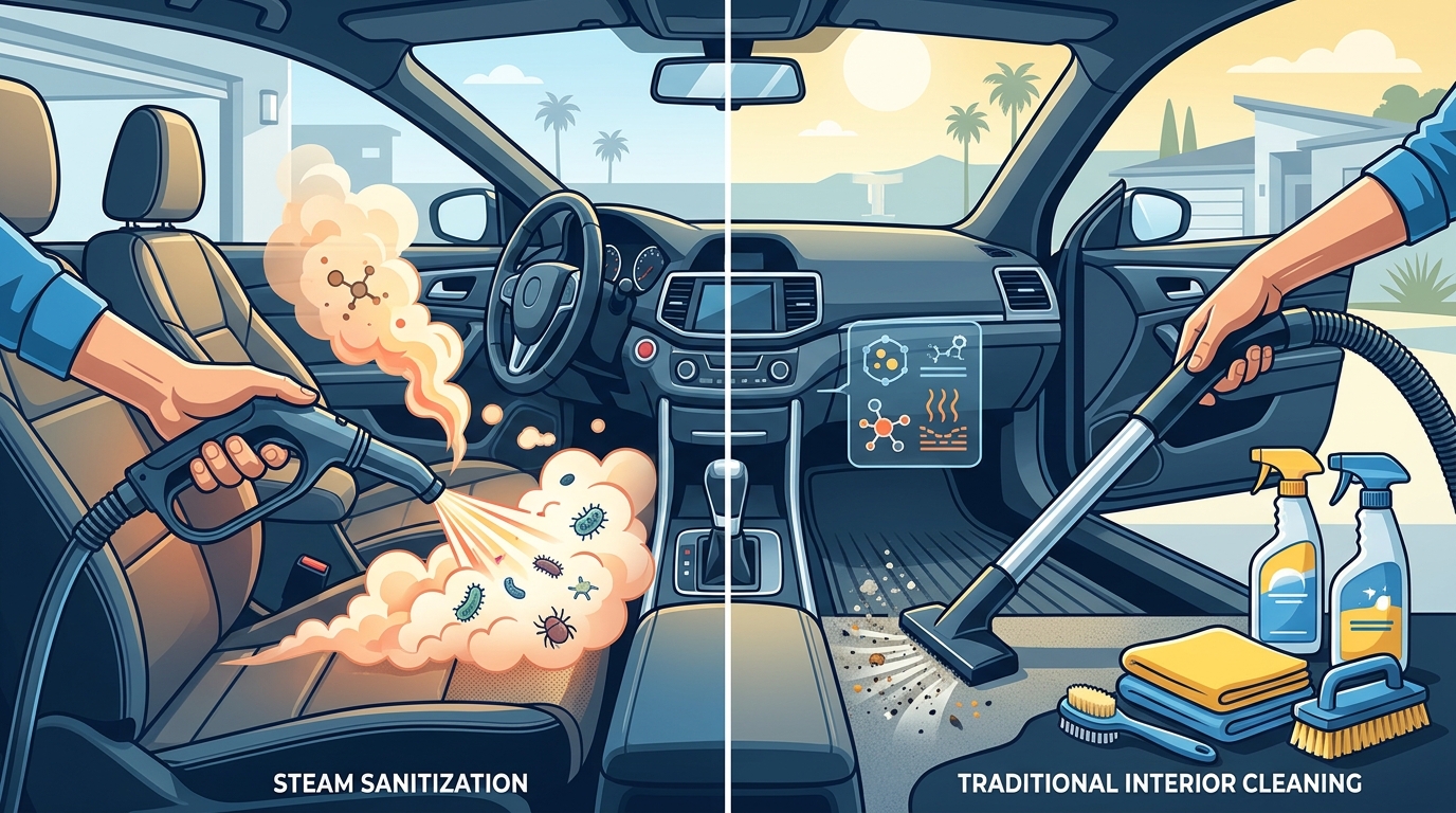 Steam Sanitization vs. Traditional Interior Cleaning: Which Is S