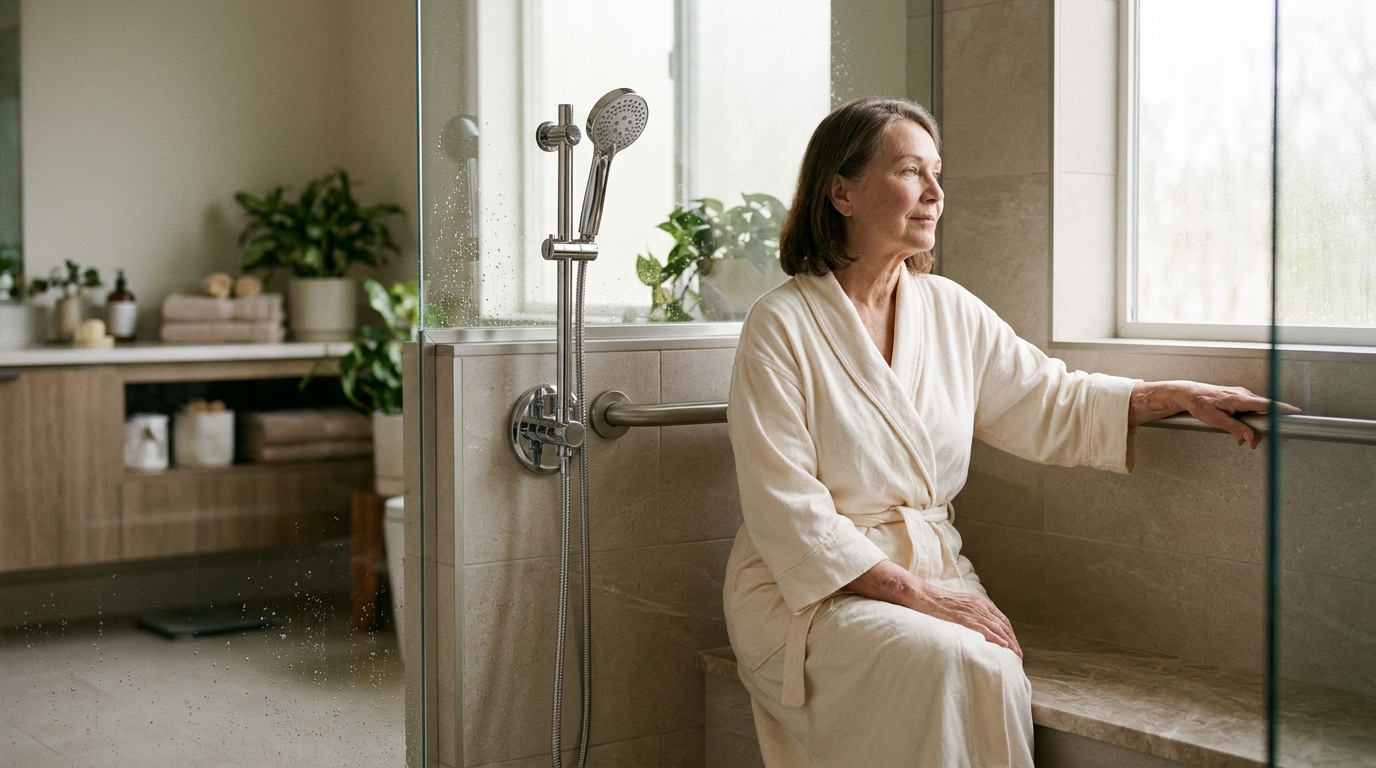 Bathroom Changes for Easier Showering with Mobility Challenges