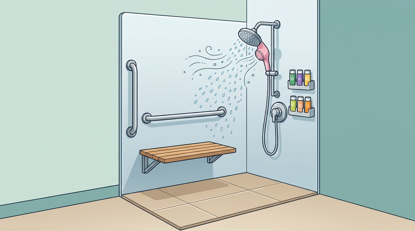 Bathroom Changes for Easier Showering with Mobility Challenges