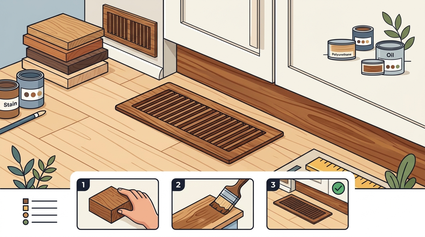 Matching Wood Finishes for Toe Kicks and Registers