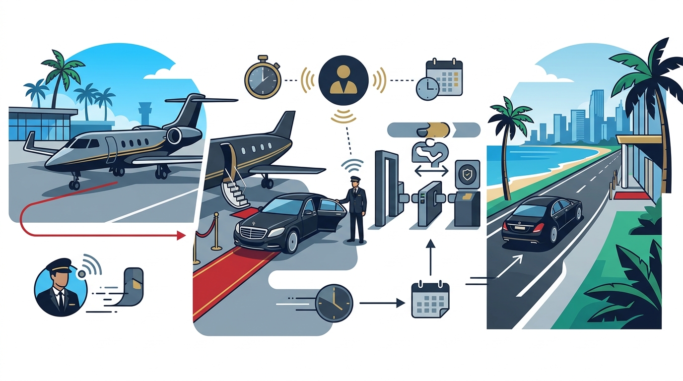 7 Key Steps to Coordinate a Private Jet with Ground Transport in