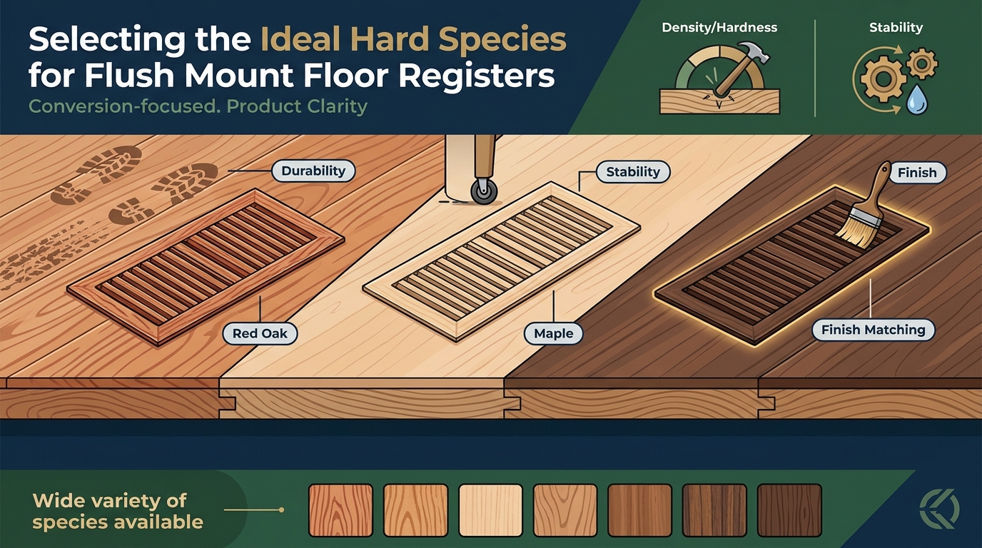 Best Hardwood Species for Flush Mount Floor Registers