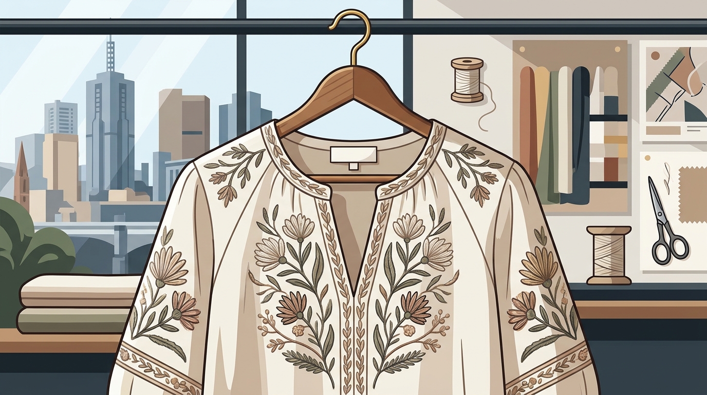 Fleetwood Collection: Hand-Embroidered Blouses for Melbourne