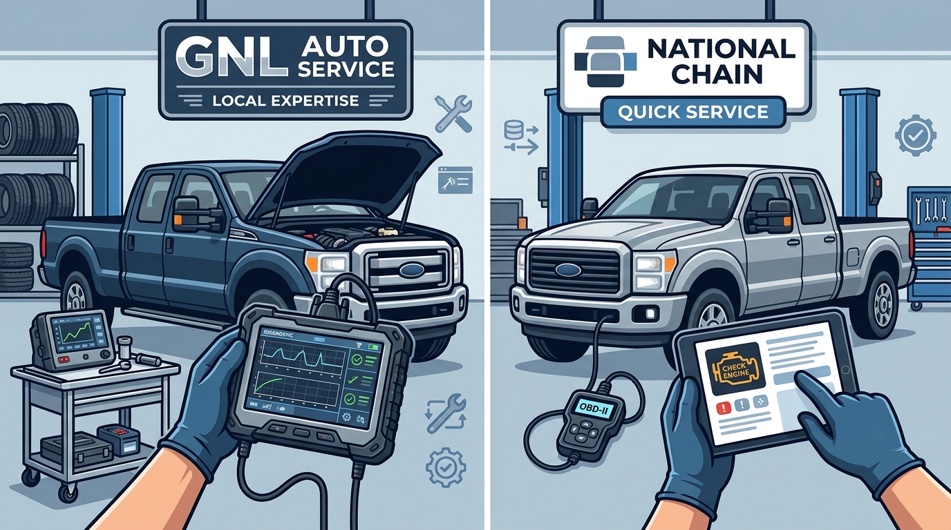 Local Shops vs Big Chains: Truck Diagnostic Scanning